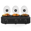 Triple Slow Cooker, 3×1.5 QT Buffet Servers and Warmers, 3