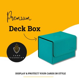 Card Guardian - Premium Trading Card Box for 100 Cards - Without PVC Card Holder for Playing Cards (Turquoise)