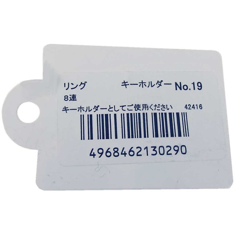 Nissa Chain Ring Keychain, 8 Rows No. 19