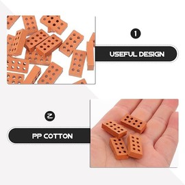 100 Pcs Mini Bricks, Sim Bricks, Micro Bricks for Garden, 8 Hole Brick, 8-Hole Building Bricks for DIY Dollhouse Garden Ornaments Micro Landscape Accessories