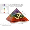 Large Orgone Pyramid Crystal Pyramid Seven Chakra Onxy Orgonite Pyramid