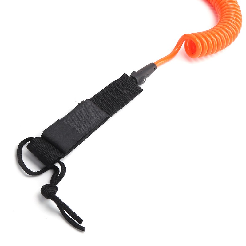 Surfboard Leash TPU Heliciform Comfortable HighElastic Surfing Safety Traction Rope(Orange