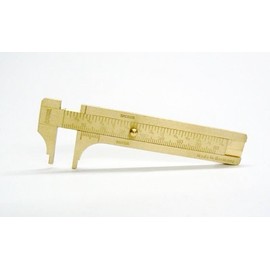 80mm Brass Sliding Gauge Pocket Caliper Vernier 3" Inch and MM Jewelry Tool Made in German