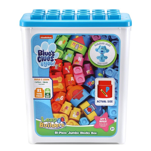 LeapFrog LeapBuilders Blue's Clues and You! 81-Piece Jumbo Blocks Box