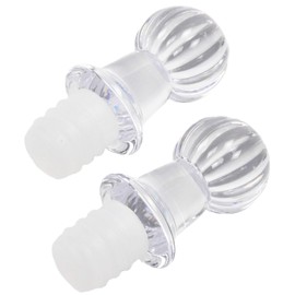 Chef Craft Select Plastic Bottle Stoppers, 2 piece set, Clear