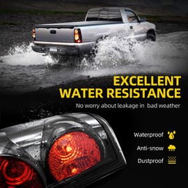 DWVO Tail Lights Compatible with 1999-2006 Chevy Silverado 1500 2500 3500 & 2007 Silverado Classic Body Style, 1999-2002 GMC Sierra 1500 2500 3500 Tail Lamps OE-Clear Lens