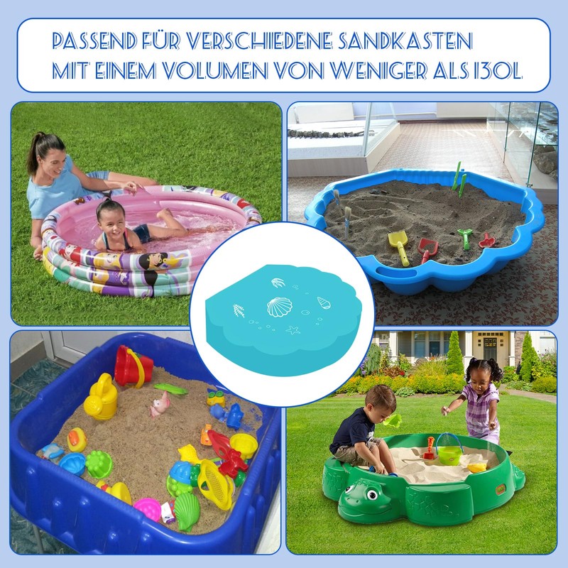 Sand Shell Cover 100 x 15 cm Blue Sandpit Shell