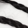 Black Long Double Braid Wig Synthetic Simulated Scalp Heat Resistant
