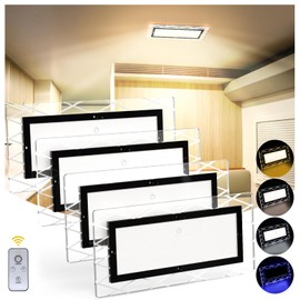 BlueFire 1800LM Bright LED RV Light Interior，DC12-30V Upgraded Brightness RV Ceiling Dome Lights, Dimmable Fixture with 4 Color Temperature for RV Camper Van Motorhome Boat Trailers (Large - 4 Pack)