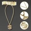 YUNHENTONG Dollar Chain Hiphop Costume Set, 5 Pieces Hop Rapper