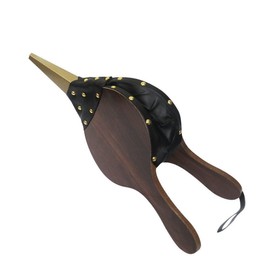 Fireplace Bellows 15.8" x 7" Wood Barbecue Air Blower Bonfire Campfire Brown