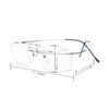 Eyekepper Titanium Rimless Eyewear Men Black