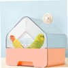BUGUUYO Portable Bird Bath for Cage Transparent Cockatiel Bathtub with