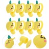 STOBOK 8pcs Lemon Drinking Straw Caps Silicone Straw Tips Cover