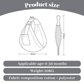 Lvjkes Baby Newborn Baby Sling Multifunctional Children's Carrier Adjustable Portable for Babies from 0 to 36 Months, Toddlers Weighing up to 20 kg (Flower Grey)