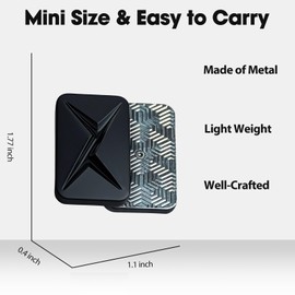 Bufccy Lightning Infinite Fidget Slider Metal Magnetic Haptic Fidget Toys for Adults Anxiety/ADHD/Stress Relief (Black)