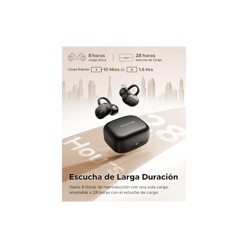 truefree C10 Audífonos Inalámbricos, Audífonos de Oído Abiertos con Clip,