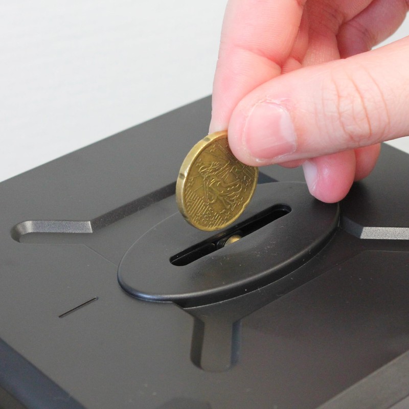 FISHTEC Electronic Money Box as Safe - Automatic Coin Counter