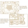 sourcing map Retro Lace Placemat 15x15-in Square Embroidered Table Place