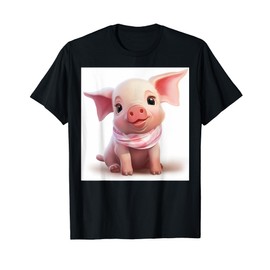 Sweet Piglet Graphic Tee - Adorable Piggy's Charm T-Shirt