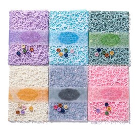 Wisboey 156 Blatt Strukturiertes Scrapbook-Papier, 6er-Pack Dekoratives Bastelpapier und Netzgewebe, Sortiertes Set, 9,9 X 14 cm