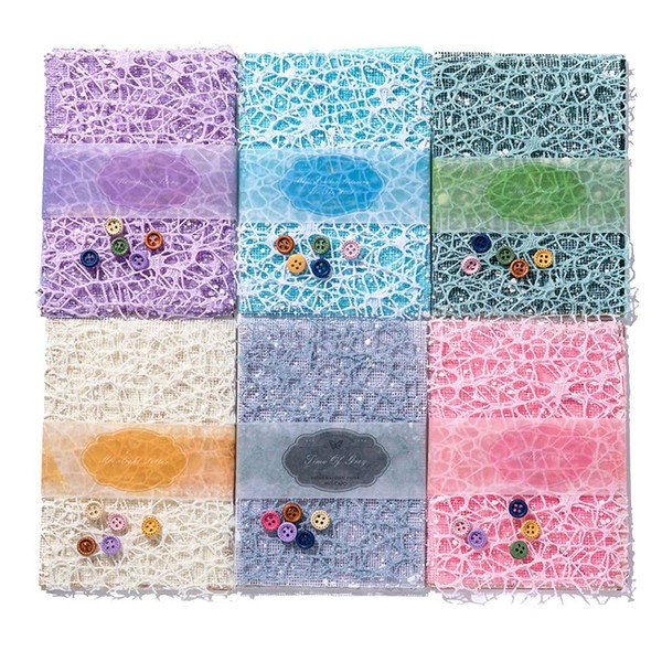 Wisboey 156 Blatt Strukturiertes Scrapbook-Papier, 6er-Pack Dekoratives Bastelpapier und Netzgewebe,