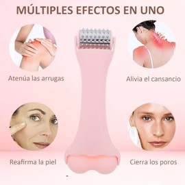 Lumbor37 Rodillo Facial, Portátil Efecto Refrescante para el Cuidado Facial, Antienvejecimiento y Reafirmante de la Piel,Diseño de Doble Cabezal para 