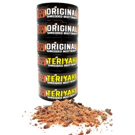 Glenwood Variety Pack of Beef Jerky Chew, Shredded Beef Jerky, Teriyaki and Original Jerky Chew 0.32 oz Cans (6 Pack)