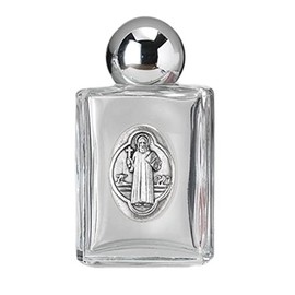 Gigi's Classy Kids St Benedict Glass Holy Water Bottle Religious Gift (HW04BEN)