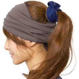 Zaction Men's Hair Band, Sports, Bandana, Yoga, Dance, Moisture Wicking, Quick Drying, Mesh Turban, Made in Japan, tea