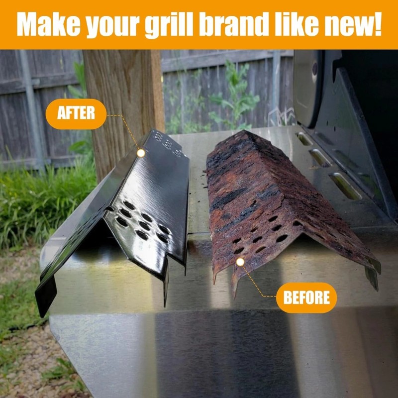 DwellWel Grill Heat Plates for Nexgrill 720-0830H, 720-0888, 720-0882A, 720-0896B