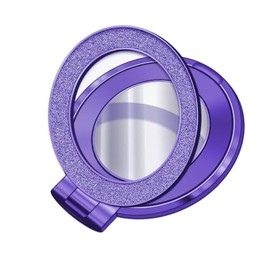 Powerful Magnetic Phone Holder,w/Small Mirror Sparkling Minimalist Back Adhesive Foldable Phone Stand Compatible with Cellphone,Smartphone