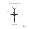 Rockyu Gold Cross Necklace for Men Stainless Steel 22 Inch