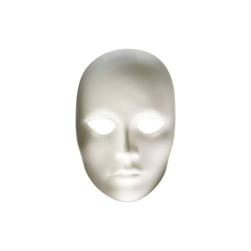 Creativity Street Plain Plastic Feminine Mask,white - 4201