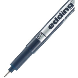 edding 1880 Precision fine Felt tip Pen - Black - 1 Pen - Line Width 35 mm - Fine Felt for Precise Writing and Sketching - Fine Metal Coated tip - Suitable for rulers and Stencils