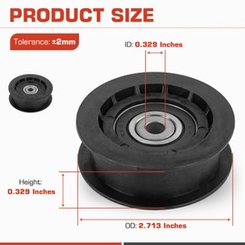 106-2176 Flat Idler Pulley for ZS 3200 3200S 4200 4200S, SS 3200 3216 4200, SW 4200 5000, Z380 ZD380 ZD420 ZD530 Quest TimeCutter series (1 Pack)