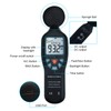 Digital Sound Level Meter with Tripod Mounting, Rear Light Display,