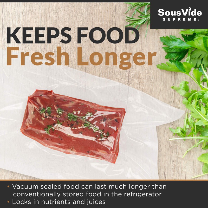 SousVide Supreme Vacuum Seal Cooking Pouches, 11x16 inches,1 Gallon, 25