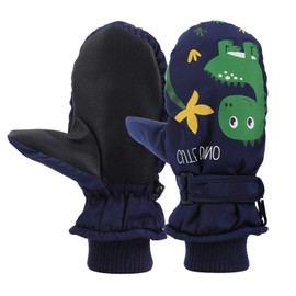 QKURT Children's Ski Gloves, Snowboard Gloves Snow Gloves Waterproof and Windproof Winter Mittens For 4-9 Year Old Girls and Boys Skiing Snowboarding Riding Running Hiking Cycling, blue