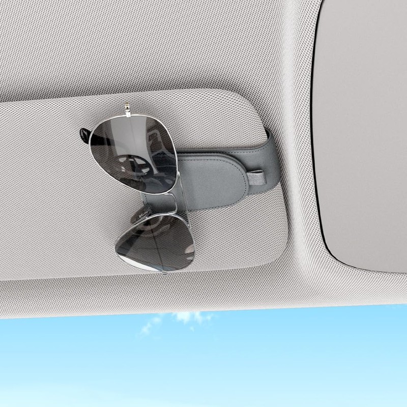 Sotfamily Sunglass Holder for Car Visor, Suede Cloth Magnetic Sunglass