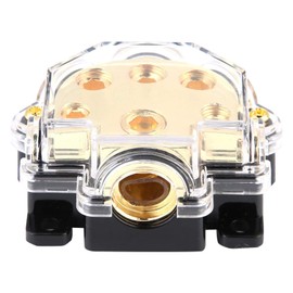 Fafeicy AC/DC 5 Way Car Power Distribution Block, Automotive Audio Fuse Holder Power Distribution Block with Zinc Alloy Conductive Material for Car Use