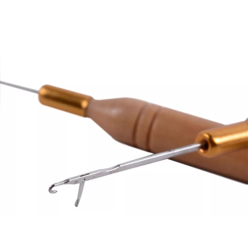 Gala Gancho Para Aplicar Extensiones Cabello Grapas Microchip