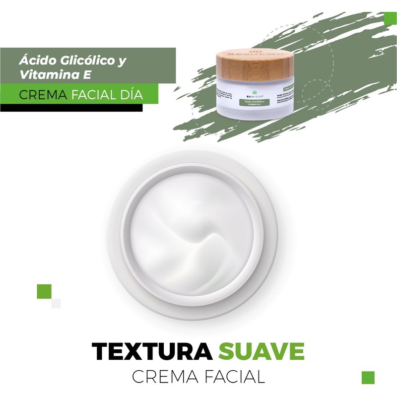 Crema Facial de Noche con Ácido Glicólico y Vitamina E