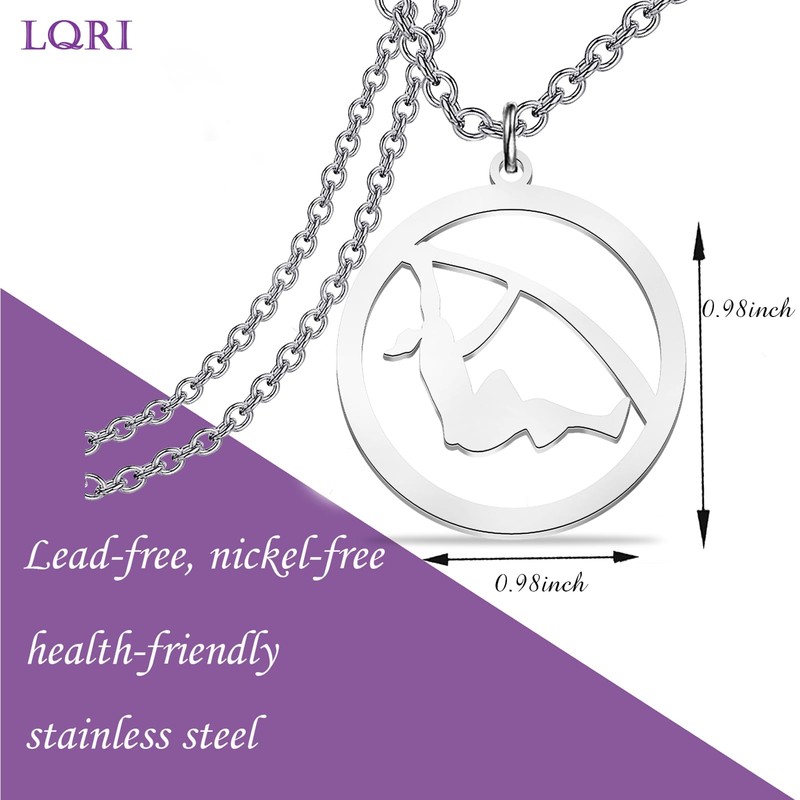 LQRI Pole Vault Necklace Pole vaulter Gift Pole Vault Coach