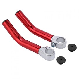 Pack of 2 Bicycle Handlebar Ends, Aluminium Bicycle Bar End, Bicycle Handlebar Grips Ergonomic Bicycle Handlebar End 18 cm Bicycle Handlebar End with 2 Handlebar End Stoppers for