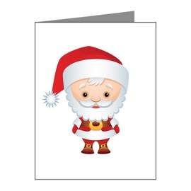 Truly Teague Note Cards (10 Pack) Christmas Cuties Santa Claus