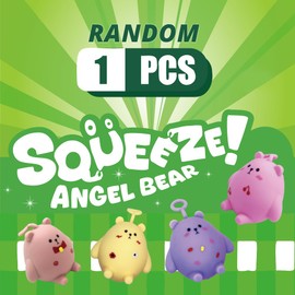 [Random 1pcs] Angel Bear Cute Soft Squeeze Little Stretchy Fidget Toys, Ideal Kid Boys Girls Sensory Anxiety Stress Relief Gifts