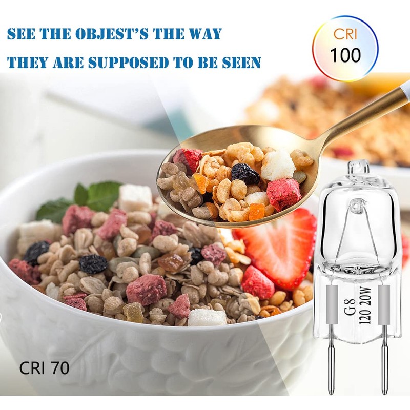 G8 Light Bulbs 20Watt 120Volt Halogen Light Bulb G8 Base