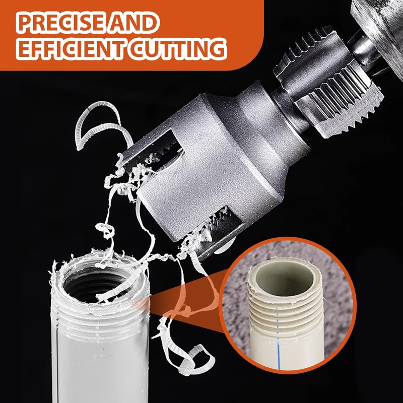Integrated Internal & External Pipe Threading Tool, Dual-Function Pipe Thread