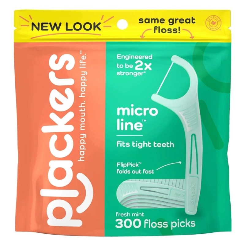 300 CT Plackers Micro Mint Dental Floss Tooth Picks Plastic